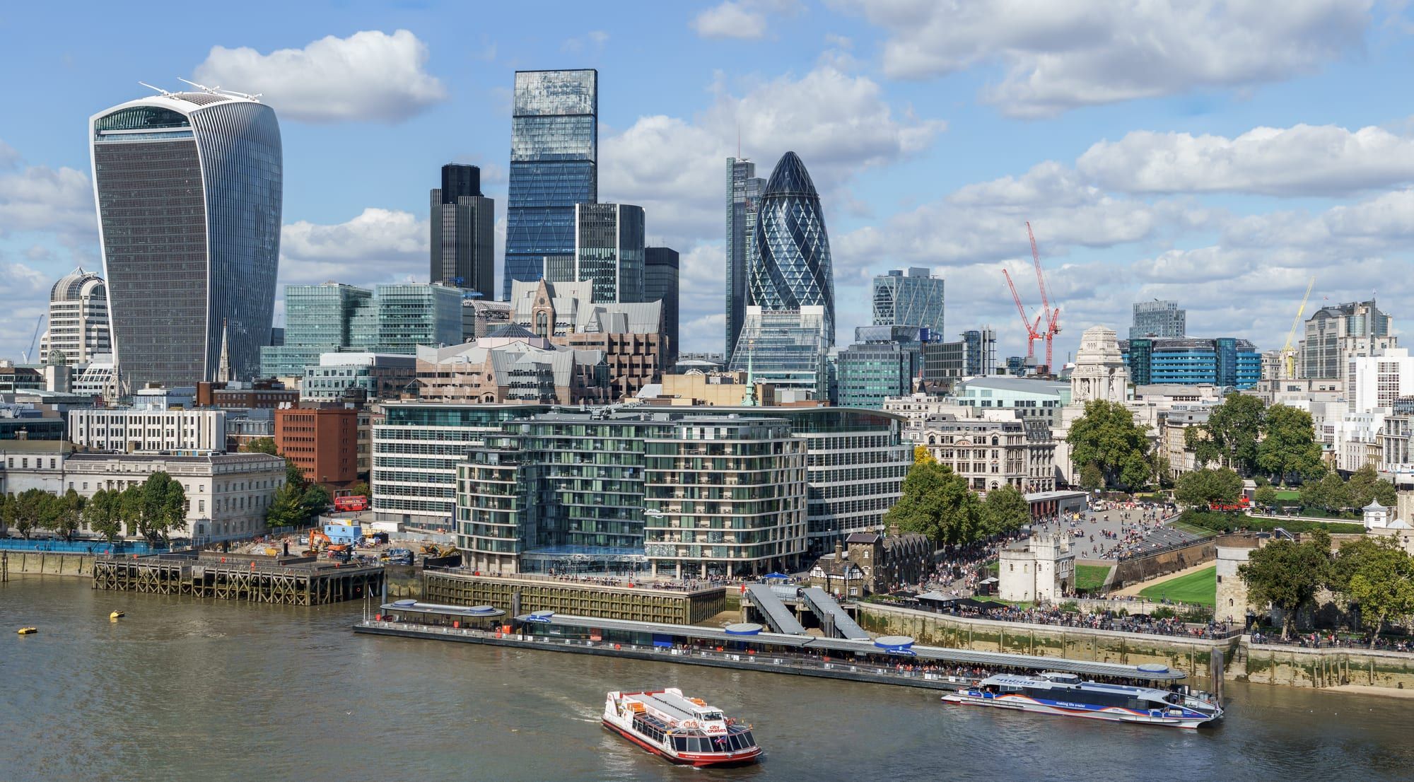 The City of London skyline seen across the River Thames